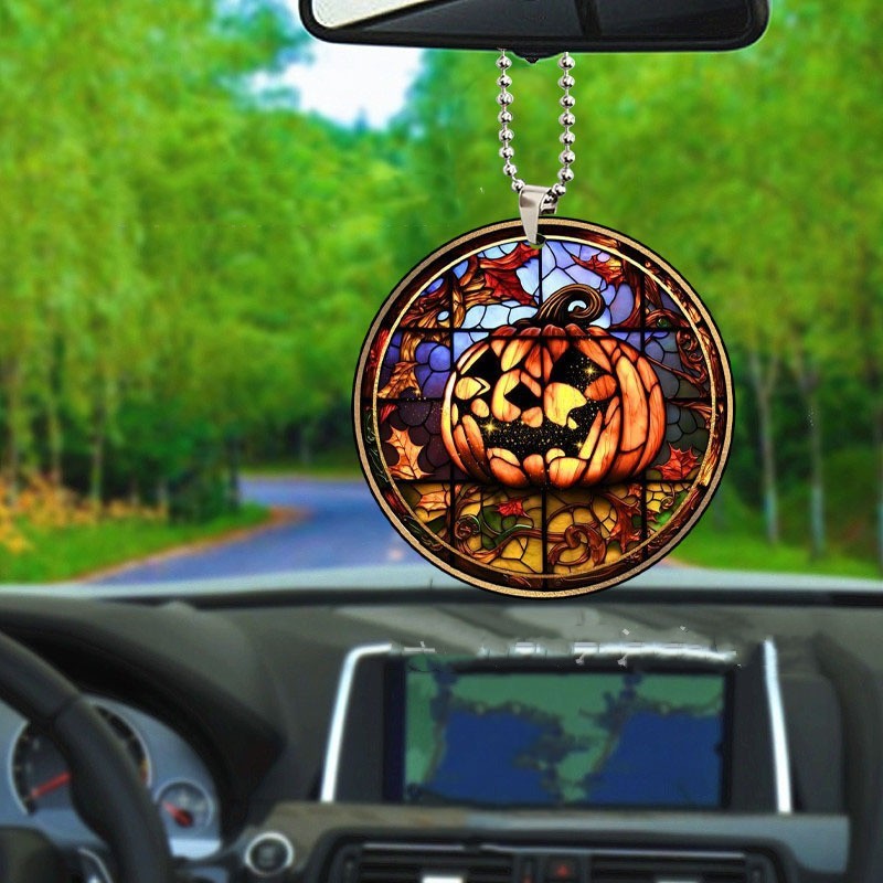 Halloween Disc Acrylic Automobile Hanging Ornament, Pumpkin lanterns, Jack o Lanterns, Halloween Lights, Halloween Decoration Ornaments, Halloween inflatables, carved pumpkins, Halloween wreaths, Halloween Candles.