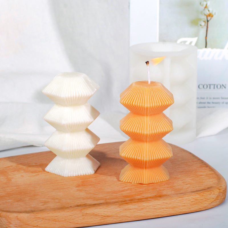 Mushroom Tower Aromatherapy Candle Silicone Mold