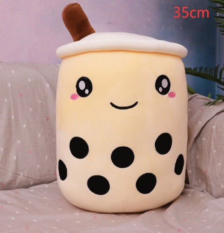 Cute Fruit Drink Plush Soft Strawberry Milk Tea Stuffed Animals