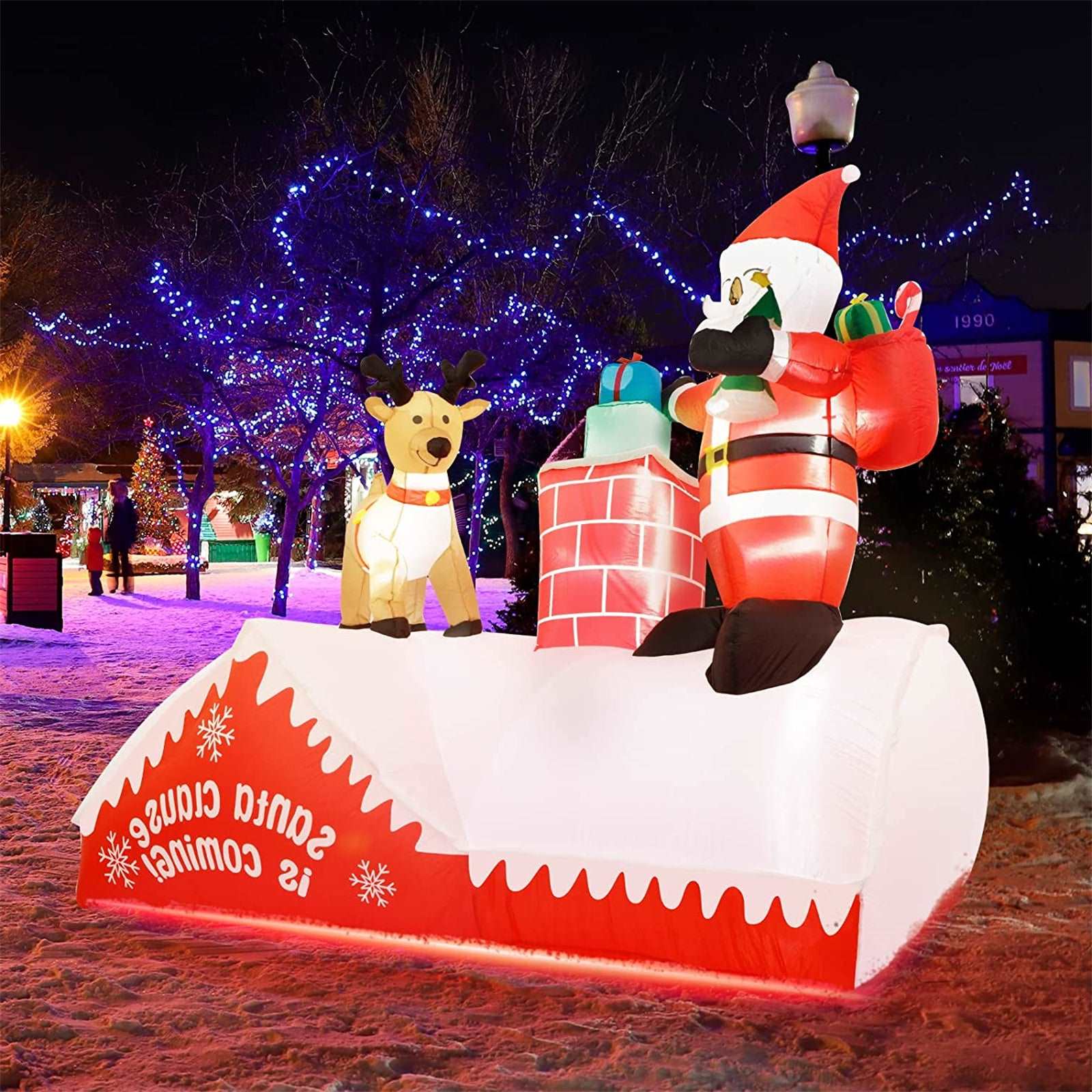 6ft Christmas Inflatable Decorations Claus Blow Up Built-in LED Light For Holiday Season, Quick Air Blown, Christmas Inflatable, Christmas Inflatable Decoration, Holiday Season Inflatable, Christmas inflatables, Christmas inflatables on Sale, Christmas inflatables 2022, Christmas inflatables lowes, Christmas inflatables wholesale