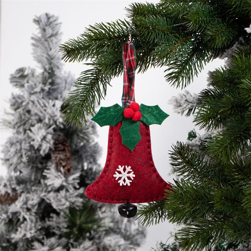 Creative Christmas Tree Cute Elk Bell Decorative Pendant
