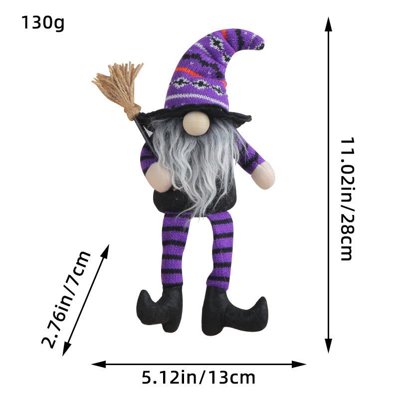 Halloween Broom Witch A Tall Hat Doll Layout Props