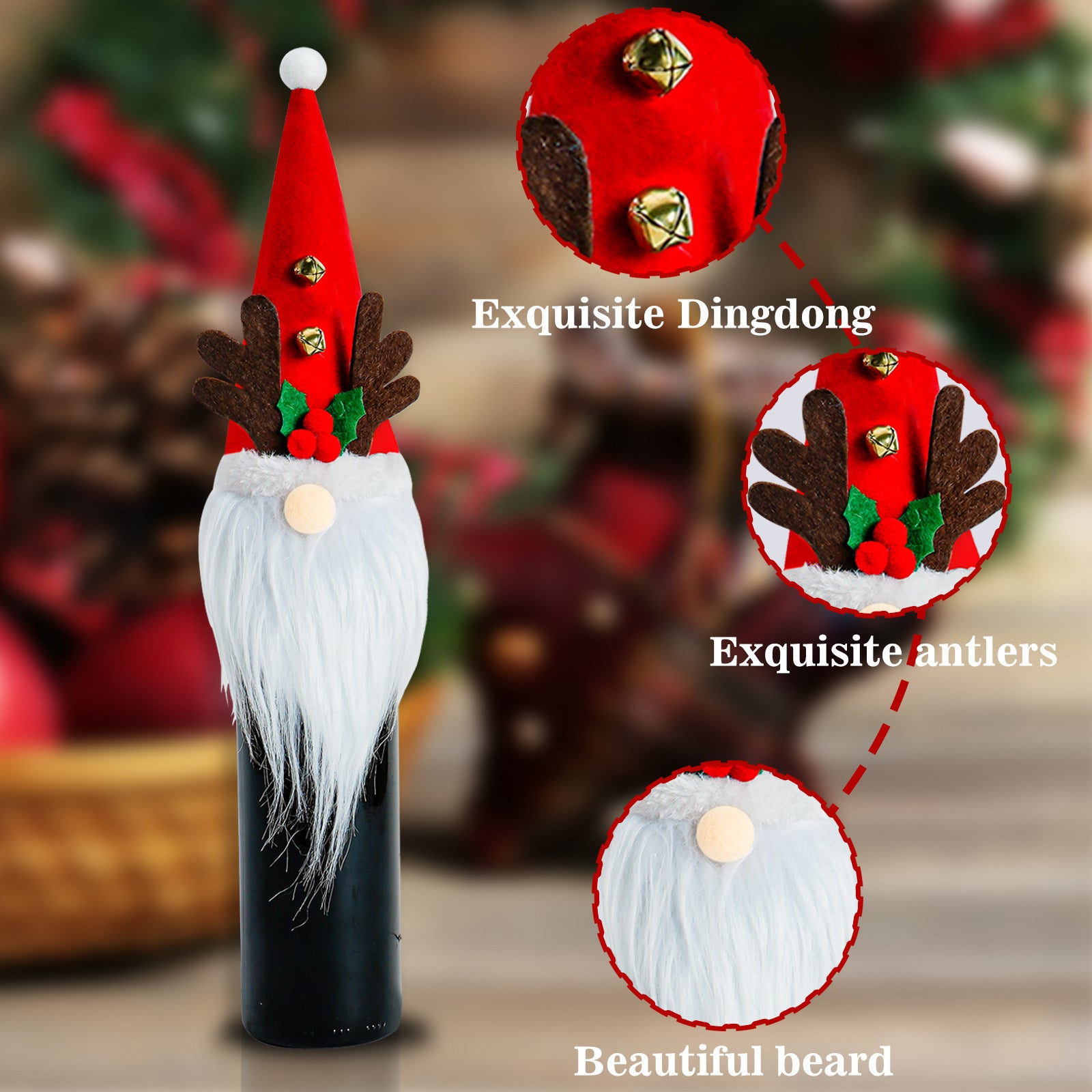 Home Fashion Christmas Decoration Bottle Cover
