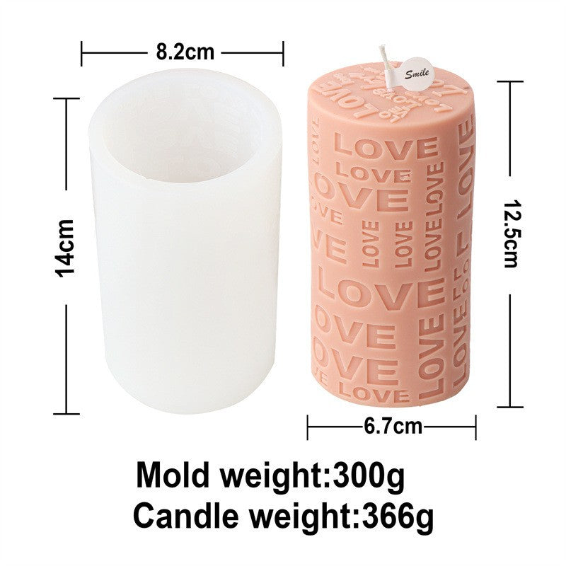 Cylindrical Candle Mold Aromatherapy Ornaments, Candles Silicone Mold,  Silicone Mold Candle,  Cylindrical Candle