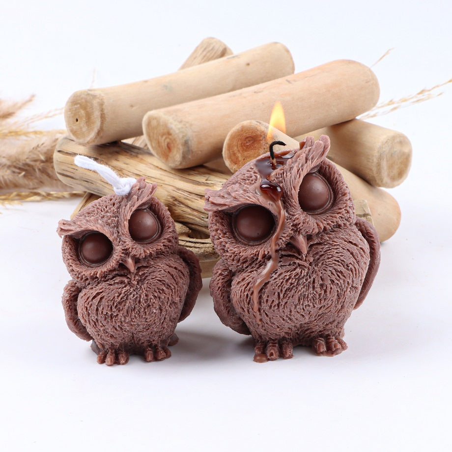 Animal Statue Candle Diy Little Owl Aromatherapy Candle With Hand Gift, Silicone candle molds, Christmas tree candle molds, Halloween pumpkin candle molds, Easter egg candle molds, Animal candle molds, Sea creature candle molds, Fruit candle molds, Geometric candle molds, Abstract candle molds, DIY candle making molds,