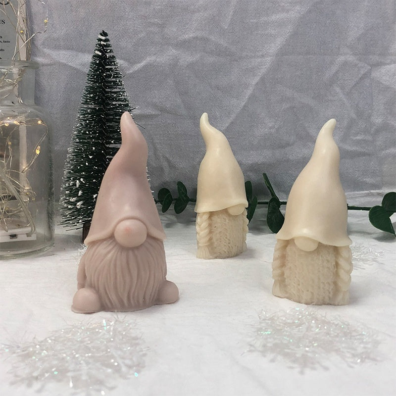 3D Faceless Santa Claus Aromatherapy Candle Silicone Mold Diy Diffuse Plaster Decoration Christmas Candle Mould