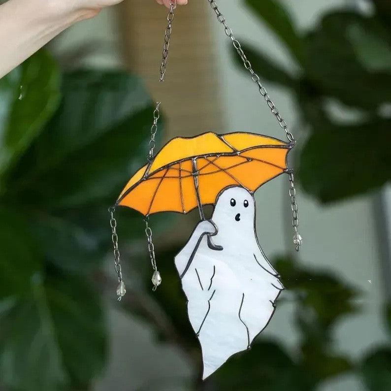 Funny Halloween Ghost And Umbrella Ornaments