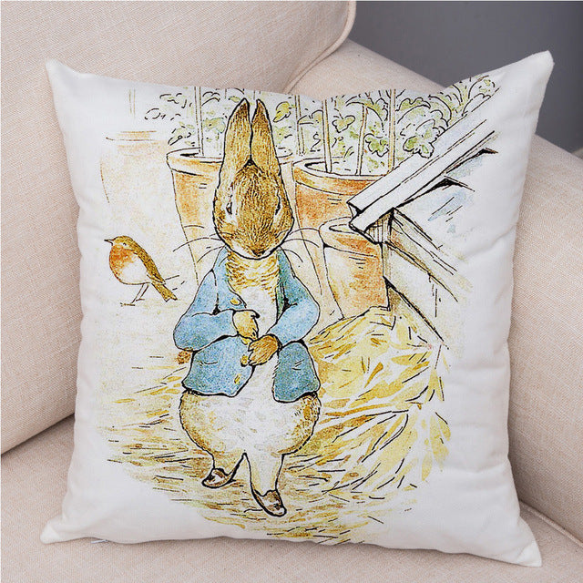 Cartoon Rabbit Peach Skin Fabric Pillow Cover Home Decoration Sofa Cushion Cover Seat Cover Easter Amazon AliExpress, easter decorations, Easter Decor, easter table decor, outdoor easter decorations, shop easter, Decognomes, Spring Decorations