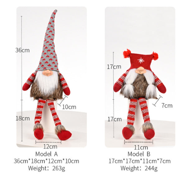 Christmas Decorations Christmas Hanging Legs Rudolf Faceless Doll Decoration