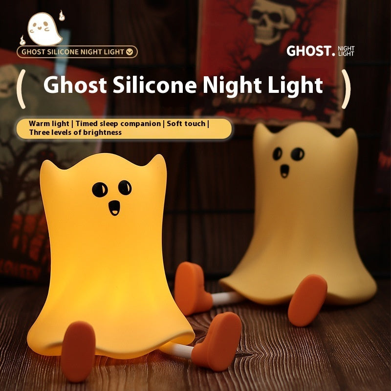 Halloween Silicone Ghost Shaped Bedside Lamp