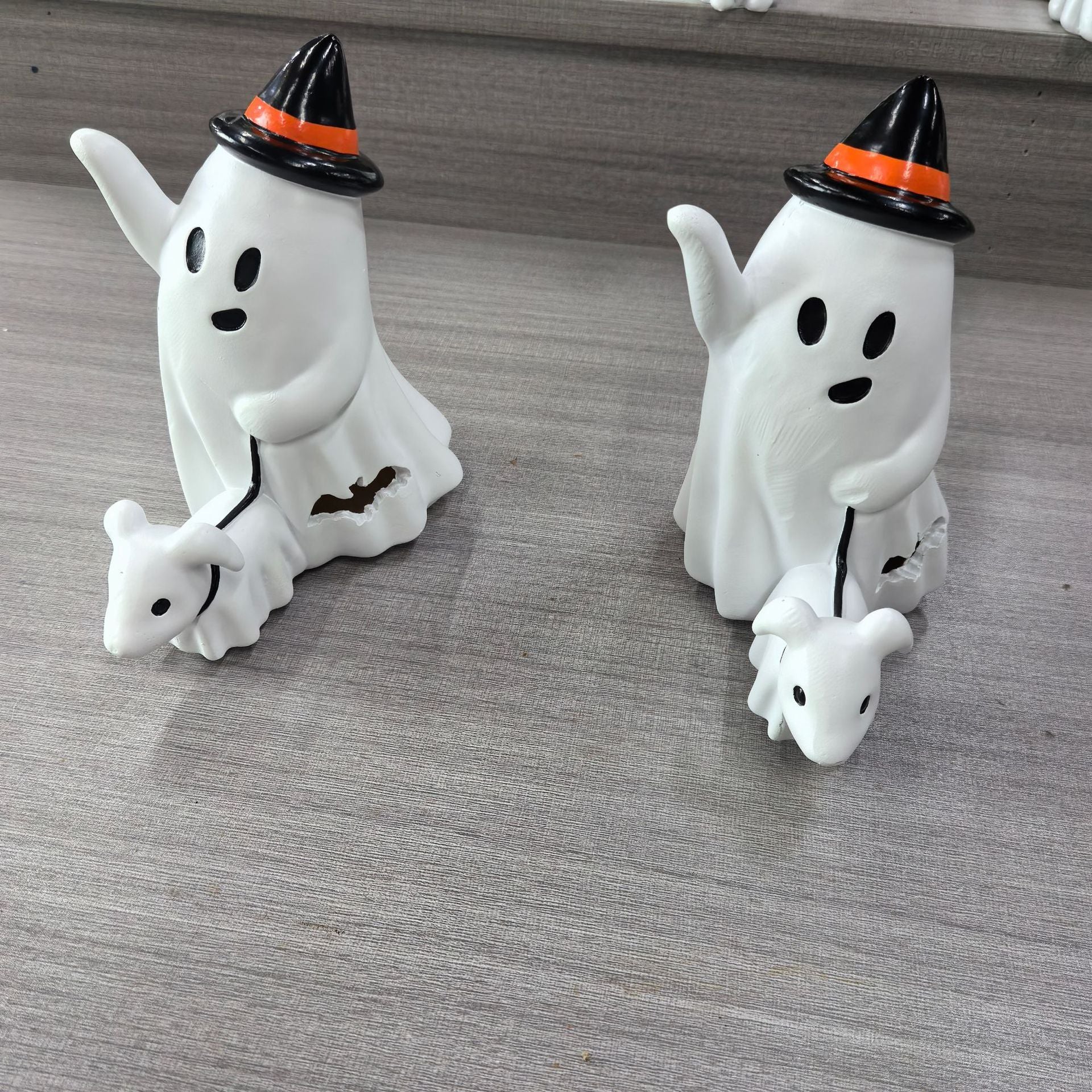 Halloween Little Ghost Dog Walking Ornaments