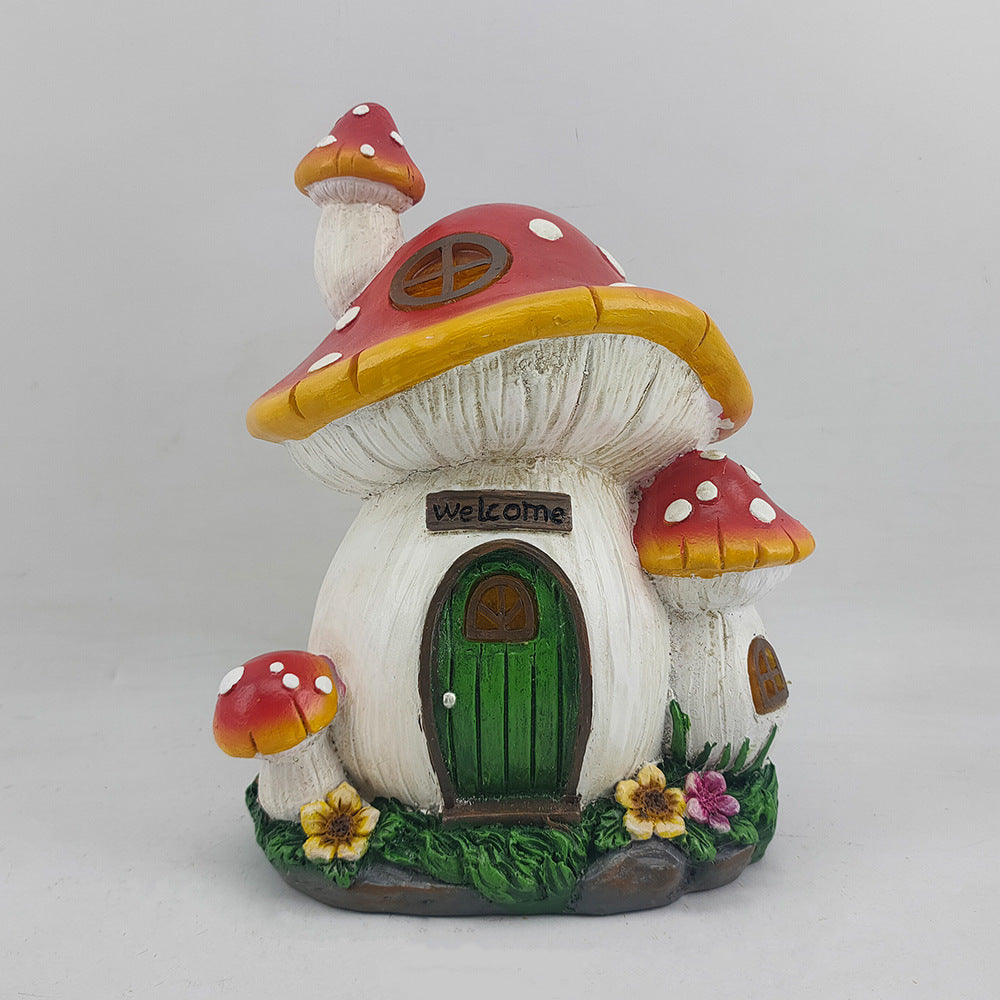 Garden Mushroom House Resin Decorations Courtyard Lawn Decoration Solar Energy, Garden gnomes, Lawn gnomes, Outdoor gnomes, Yard gnomes, Ceramic gnomes, Concrete gnomes, Resin gnomes, Funny gnomes, Classic gnomes, Cute gnomes, Gnome statues, Decorative gnomes, Fantasy gnomes, Hand-painted gnomes, Whimsical gnomes, Gnome figurines, Novelty gnomes, Gnome with wheelbarrow, Gnome with mushroom, Gnome with lantern,
