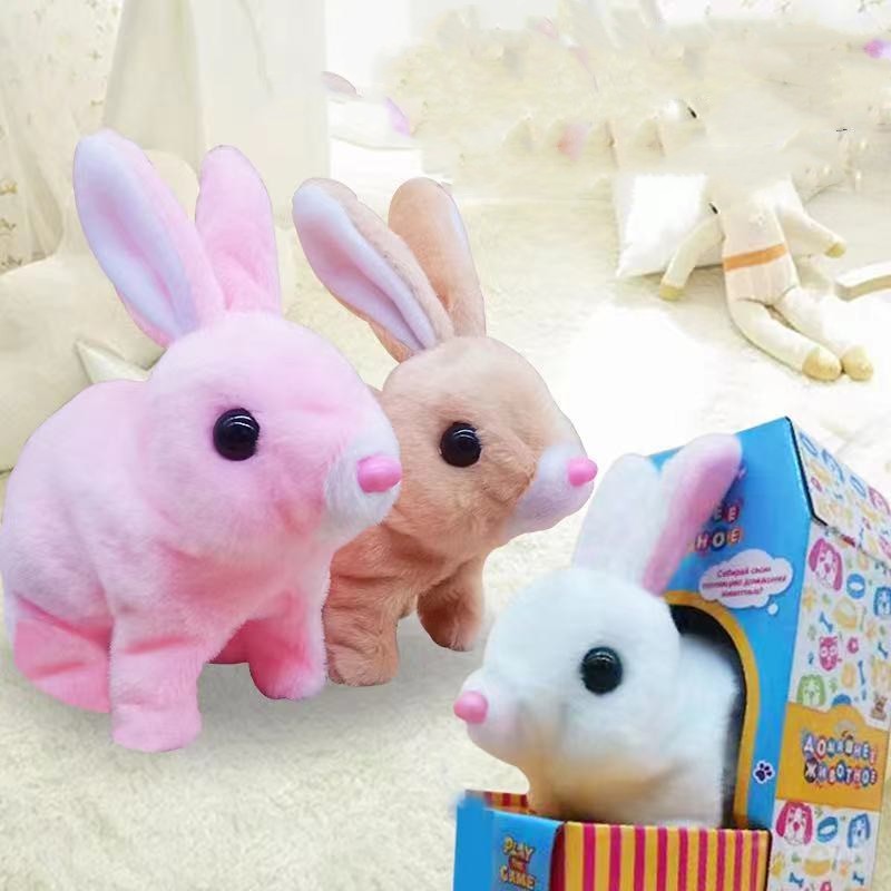 Simulation Pet Plush Electric White Rabbit Toys, stuffed animals, weighted stuffed animal, stuffed animal​, highland cow stuffed animal, Plush Toys, Soft Toys, Teddy Bear, plush​, plushies, Decognomes, Plush doll
