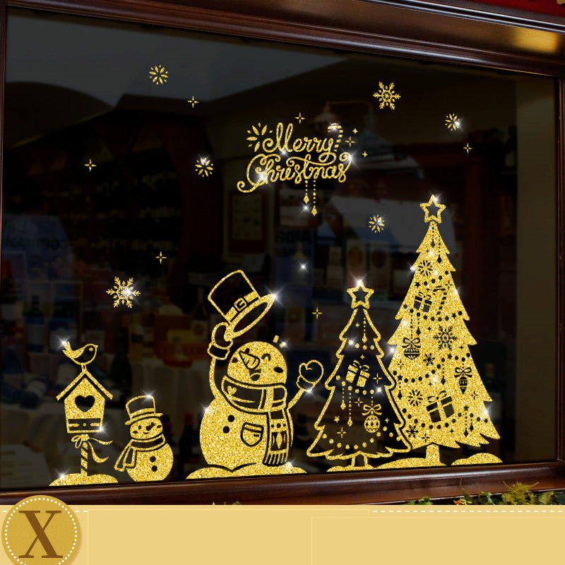 Christmas Decorations Scene Decoration Christmas Window Door Sticker