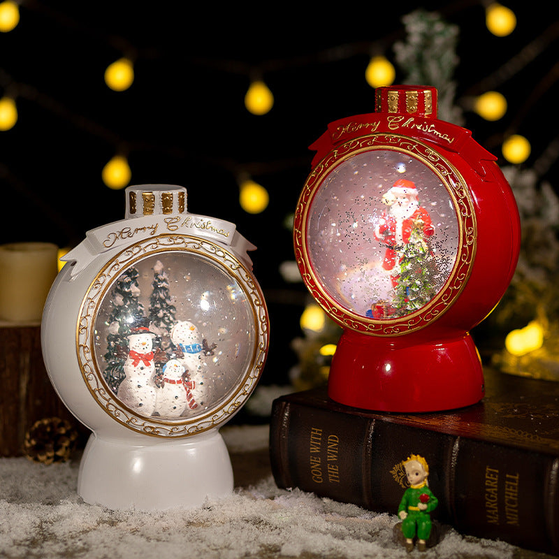 Christmas decorations, Christmas lights, christmas ornaments, Christmas Decorations Snowflake Ball Automatic Snow Music Box, christmas mus