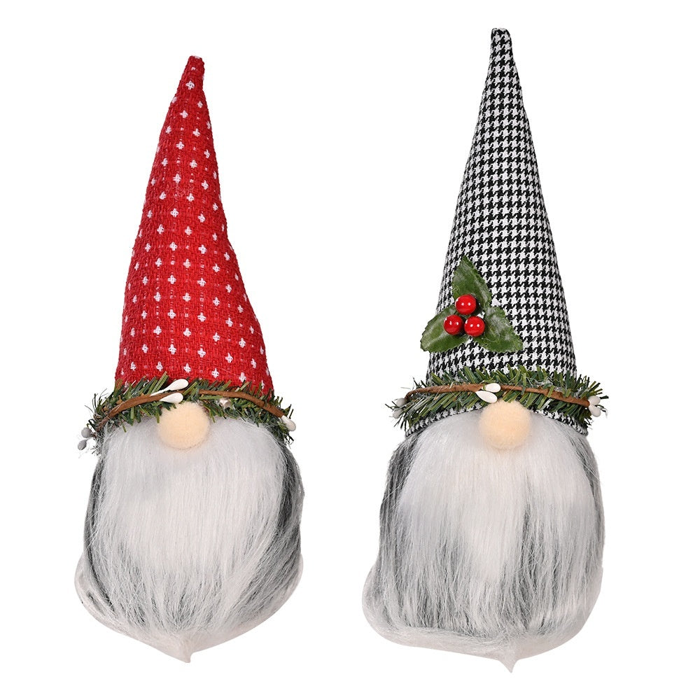 Cross-border New Christmas Decoration Pointed Hat Pine Leaf Head Circumference Rudolf Doll Forest Old Man Faceless Doll