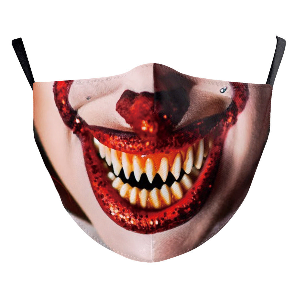 Halloween Clown Funny Horror Double-layer Dust Mask, Funny Glowing Masks, Halloween Horror Mask, Halloween LED Full Mask, Skull LED Mask, Animal Mask, Costumes Props Mask, Halloween Masks For Sale, Halloween Masks Near Me, Halloween Mask Micheal Myers, Halloween Mask Store.