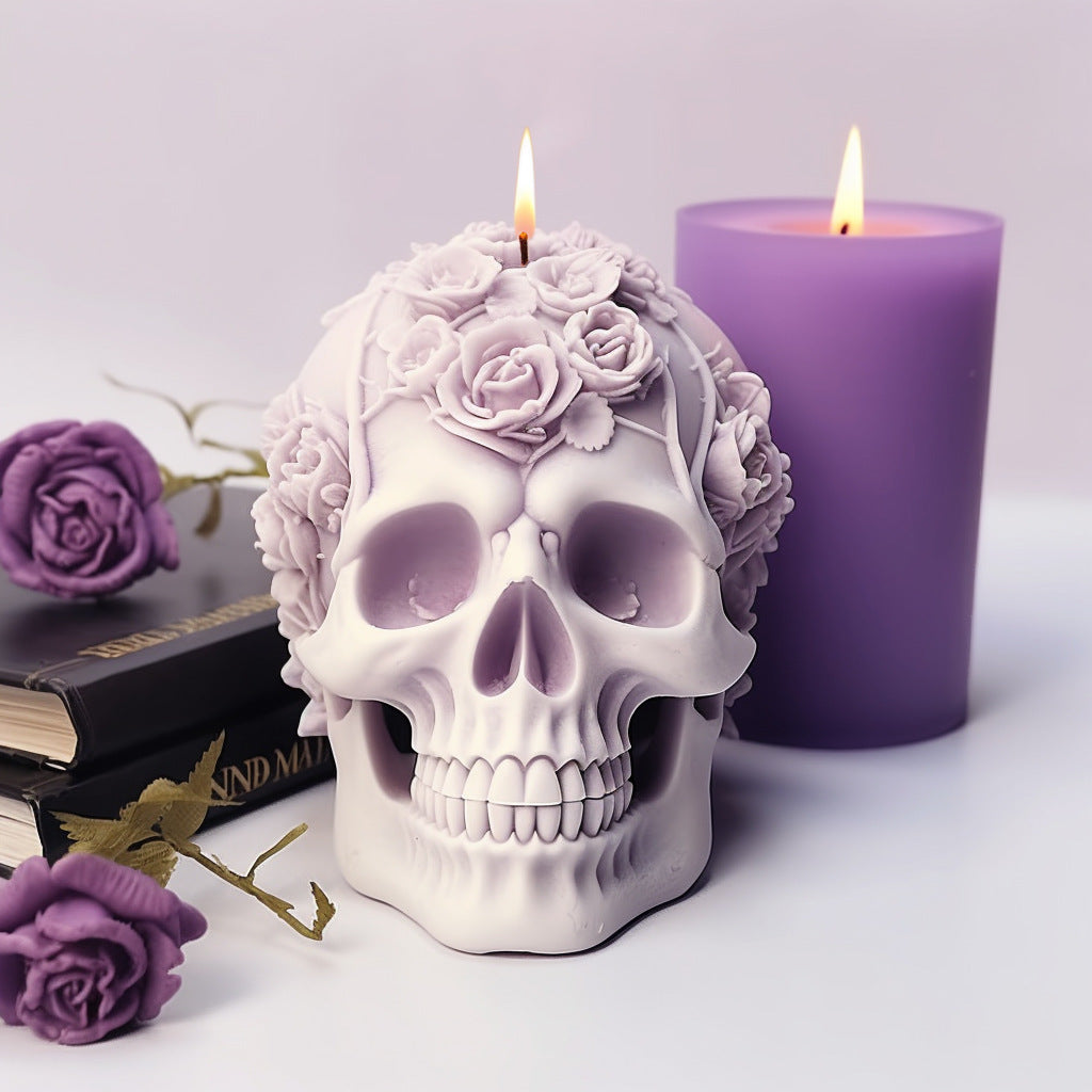 Rose Skull Aromatherapy Candle Mould