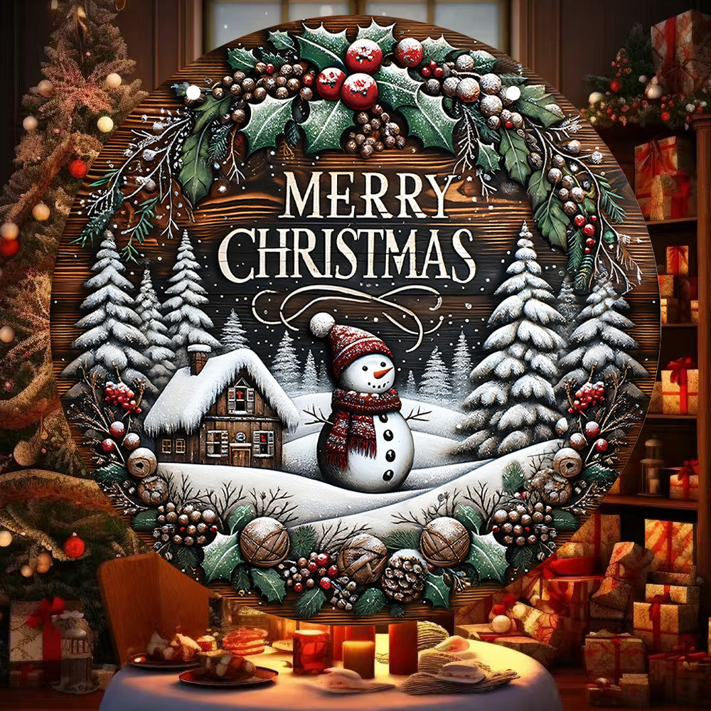 Wooden Merry Christmas Snowman Round Sign Wall Outdoor Courtyard Porch Decoration, Christmas decorations, Christmas lights, Christmas tree ornaments, Christmas wreaths, Christmas garlands, Christmas stockings, Christmas tree toppers, Christmas village sets, Christmas figurines, Christmas table decorations, Christmas centerpieces, Christmas tree skirts, Christmas tree stands, Christmas yard decorations, Christmas outdoor lights, Christmas inflatables, Christmas candles, Christmas stockings holders, Christmas