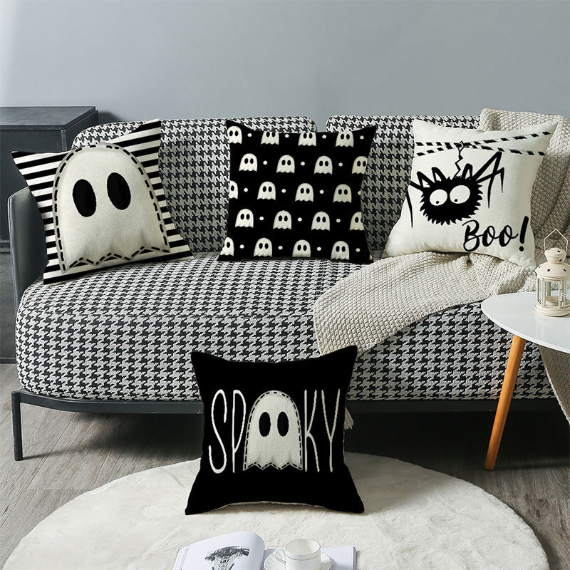 Halloween Pillow Cover Living Room Single-sided Linen