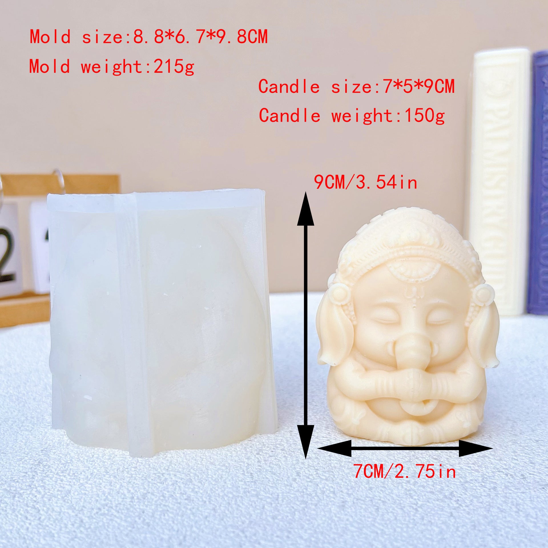 Elephant God Candle Silicone Mold Lotus Base, Silicone candle molds, Christmas tree candle molds, Halloween pumpkin candle molds, Easter egg candle molds, Animal candle molds, Sea creature candle molds, Fruit candle molds, Geometric candle molds, Abstract candle molds, DIY candle making molds,