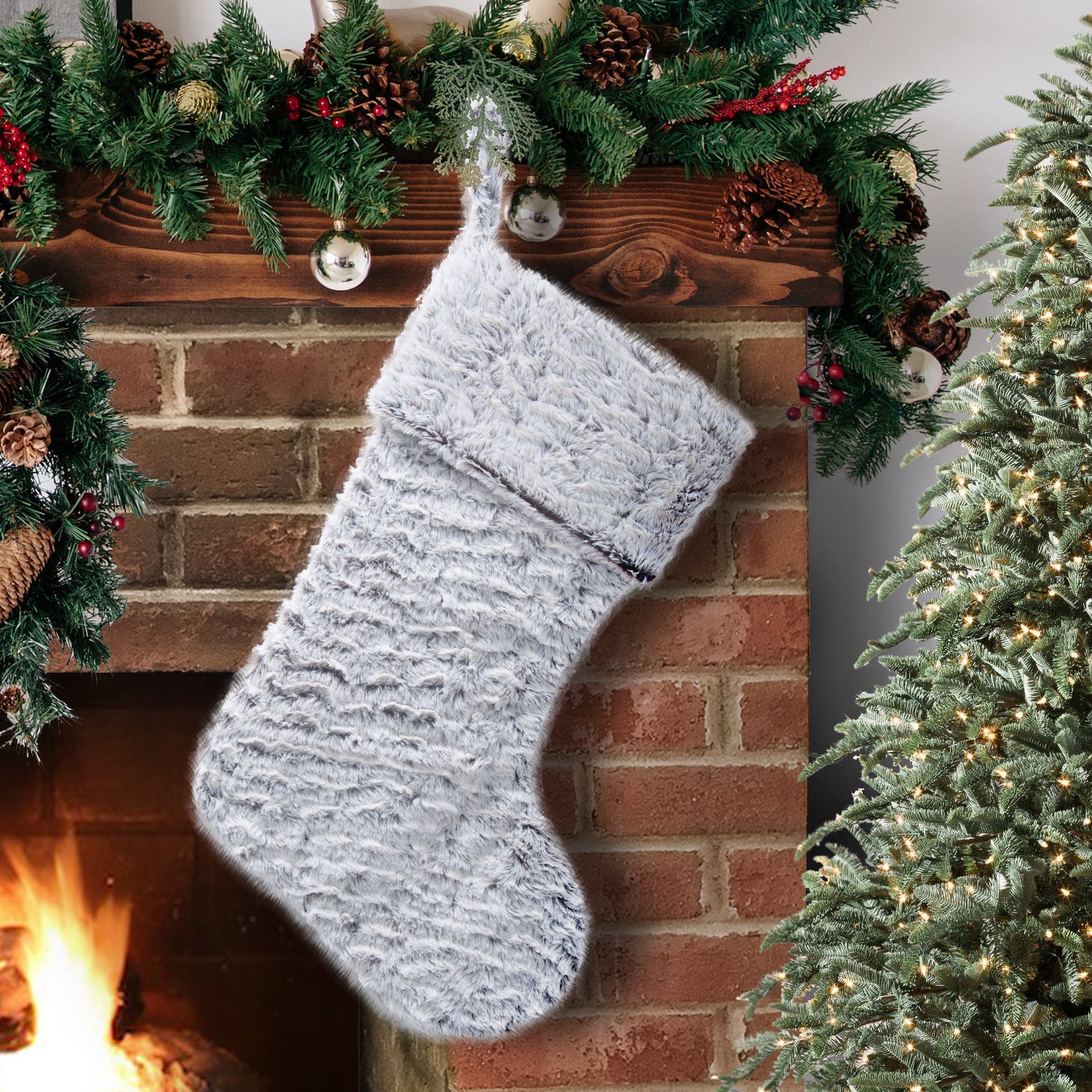 Christmas Fluffy Socks Decorations Pendant