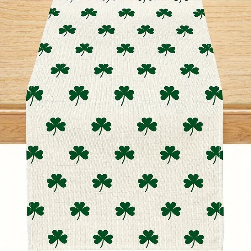 Shengpa Festival Table Runner Linen Printed Tablecloth Home, st patricks day decorations, st patricks day decor, st patrick's day decorations, st patrick day decorations, Irish Décor, irish ornaments, Decognomes, St. Patrick's Day Party Supplies, St. Patrick's Day Decorations: Shamrock, Irish & Leprechaun, St Patrick's Day Decorations table cloth