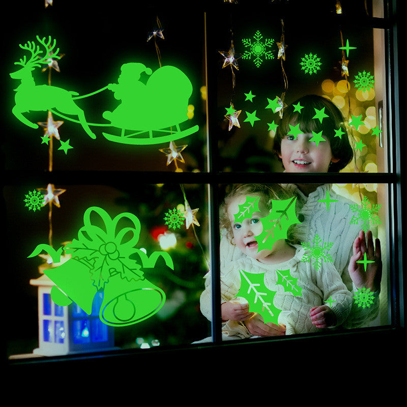Luminous Christmas Decoration Snowflake Window Stickers