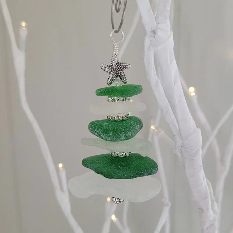 Marine Christmas Tree Decoration Pendant Christmas Sea Glass Hanging