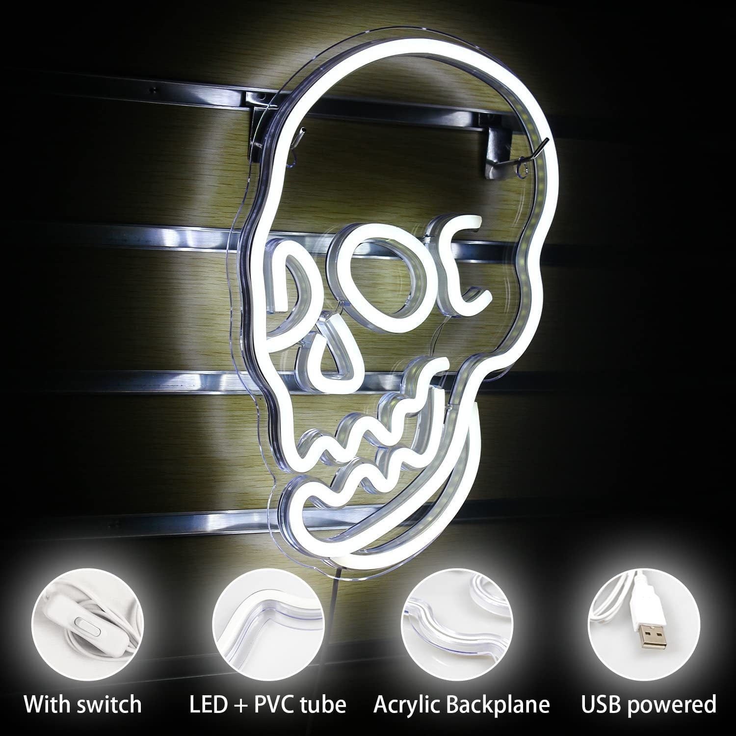 Halloween Decoration LED Neon Skull, Pumpkin lanterns, Jack o Lanterns, Halloween Lights, Halloween Decoration Ornaments, Halloween inflatables, carved pumpkins, Halloween wreaths, Halloween Candles.