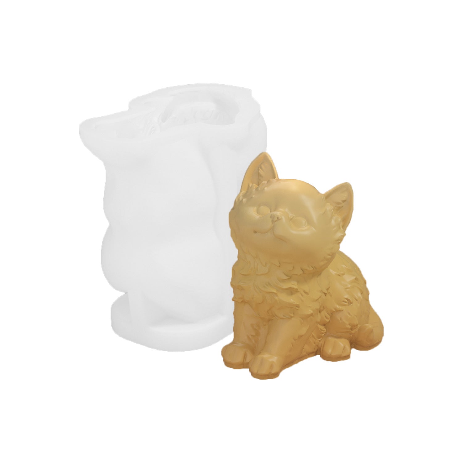 Pinch Mold Three-dimensional Animal Kitten Plaster Epoxy Silicone Mold Aromatherapy Candle Mould