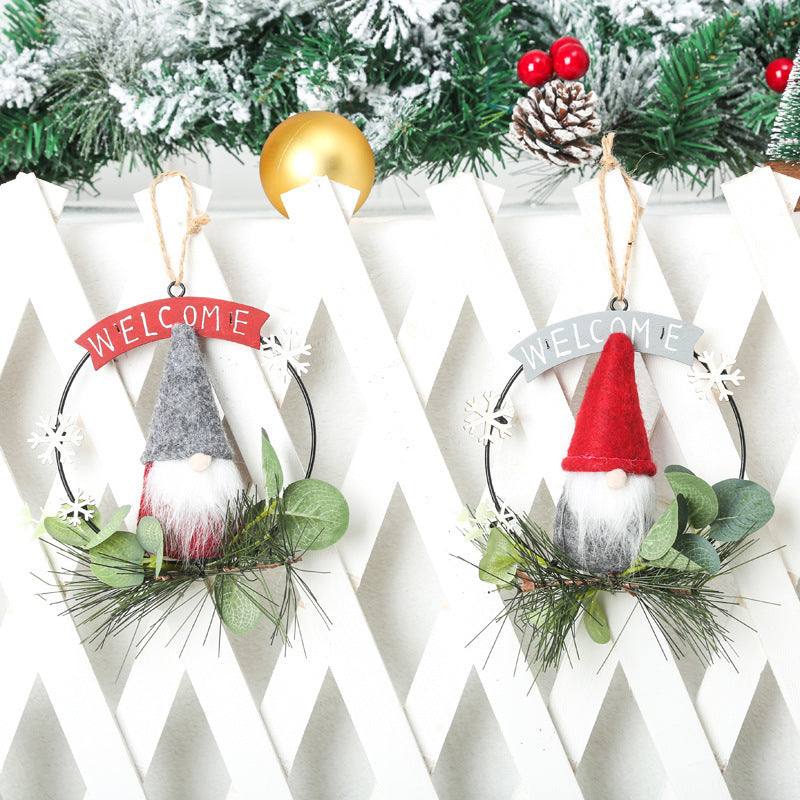 Christmas Decoration Rudolf Wrought Iron Garland Pendant