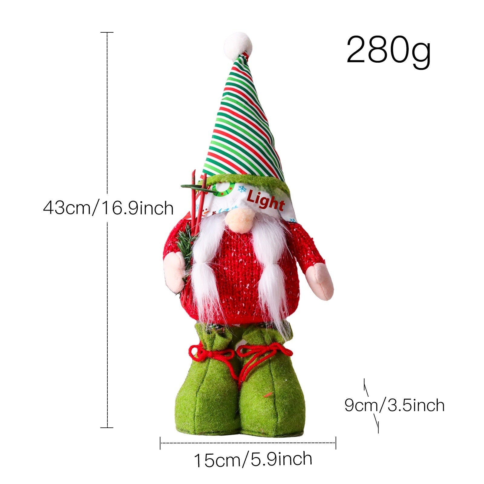 Christmas New Big Foot Telescopic Rod A Tall Hat Rudolf Doll Faceless Toy Decorations