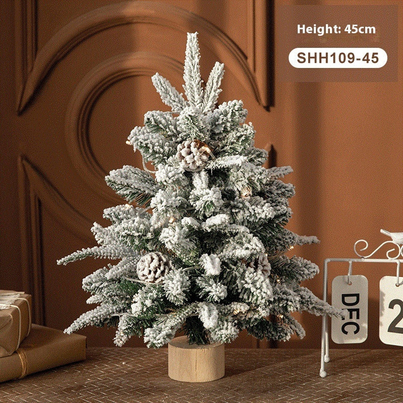 Christmas Cedar Green Snowflake Snow Tree Decoration