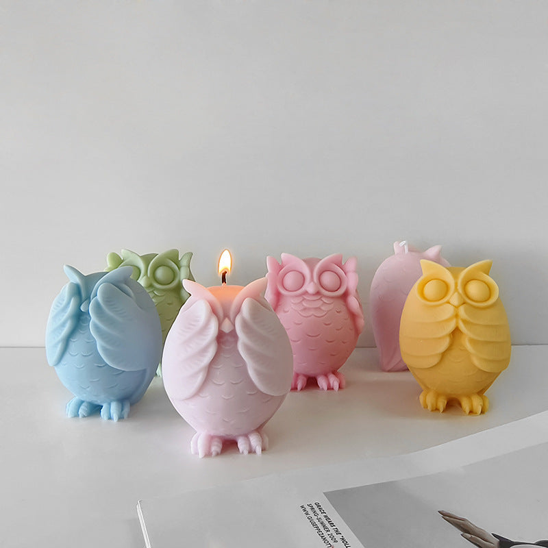 Owl Aromatherapy Candle Silicone Mold, Geometric candle molds, Abstract candle molds, DIY candle making molds, Aromatherapy Candle Molds, Scented Gnomes, Candle Molds, Decognomes, Scented Candle Silicone Mold