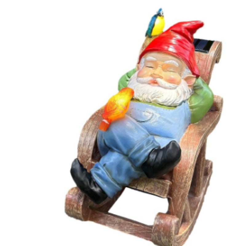 Rocking Chair Statue Decoration Solar Energy