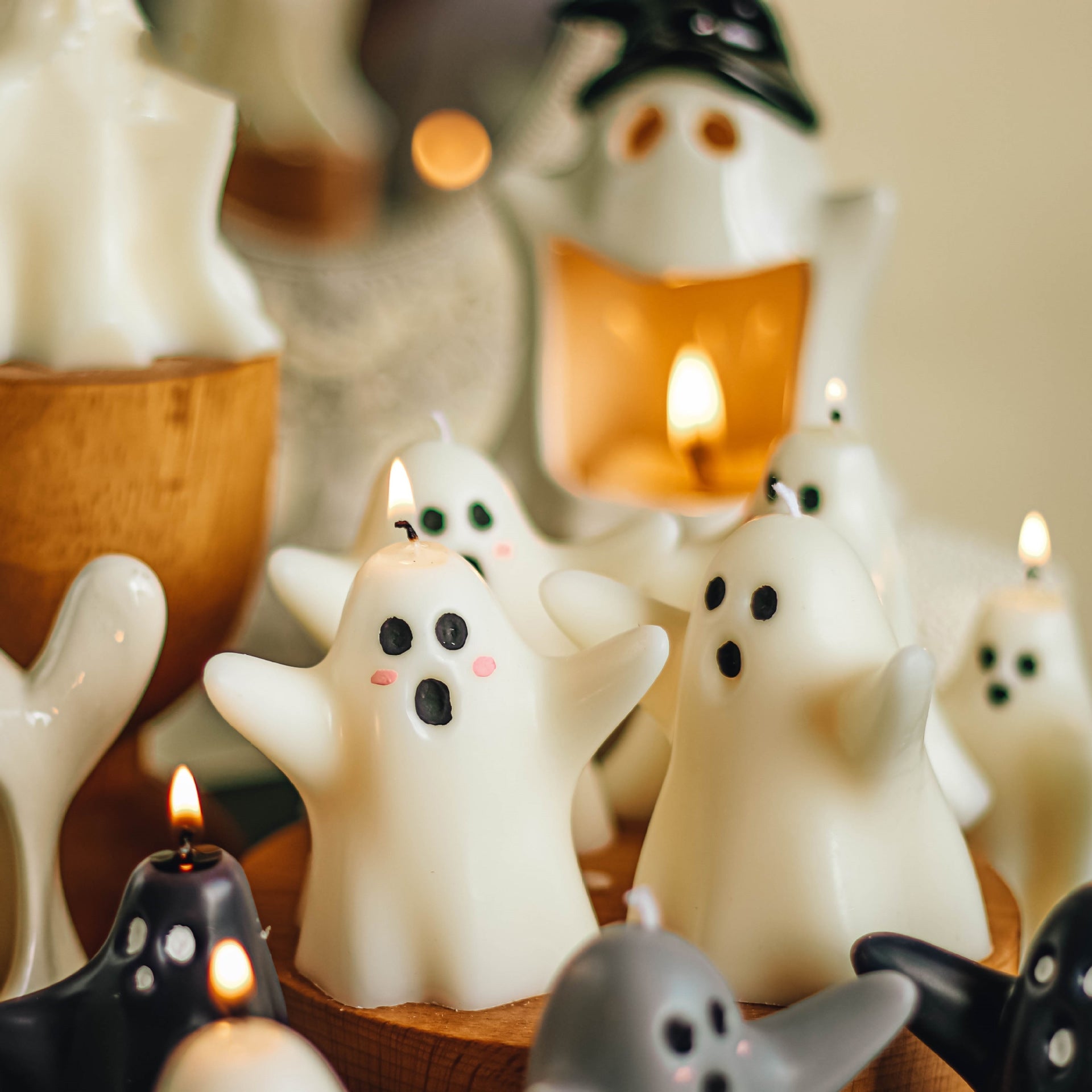 Halloween Candle Creative Ghost DIY Ornaments, Ghost Candle, Halloween Candles, Silicone candle molds, Geometric candle molds, DIY candle making molds, Aromatherapy Candle, Sented candle, candles, 