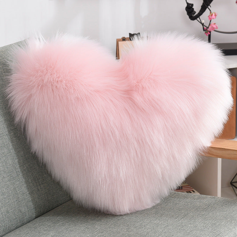 Throw Pillows Heart Shape Long Plush Fluffy Shaggy Cushion Cover Sofa Cushions Decorative Pillow Covers Pillowcase White, valentines day, shop valentine's day deals, valentines, valentine's day gifts, valentine day, valentines day gifts, valentines day decor, Decognomes,  valentine decoration, valentines day decoratio, valentine decor, valentines decor, valentines decorations
