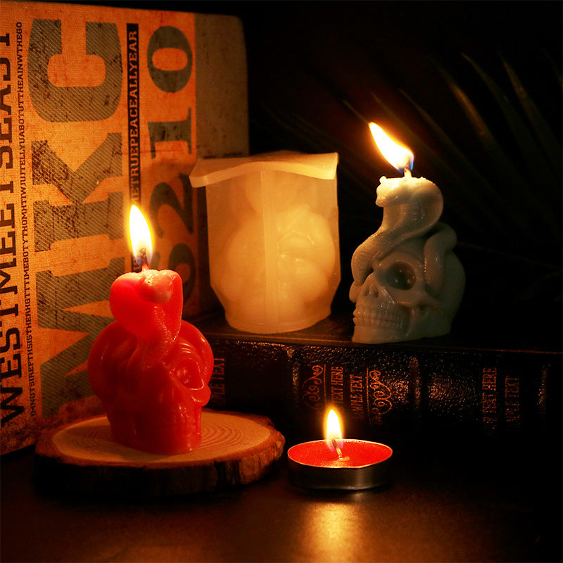 Snake Skull Candle Mould Ornaments