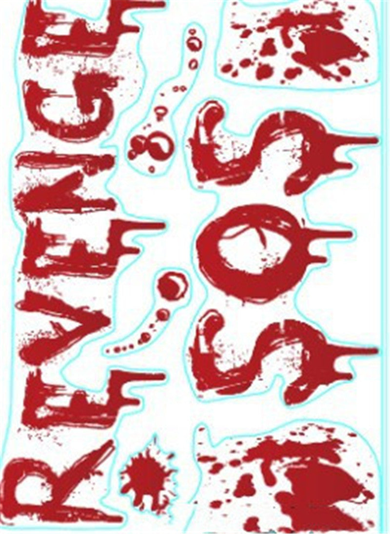 Halloween Bloodmark Wall Sticker Window Sticker, Halloween decorations items, Halloween costumes, Halloween masks, Halloween props, Halloween animatronics, Halloween inflatables, Halloween lights, Halloween fog machines, Halloween spider webs, Halloween lanterns, Halloween banners, Halloween streamers, Halloween tableware, Halloween centerpieces, Halloween party favors, Halloween yard stakes, Halloween tombstones, Halloween candles, Halloween wreaths, Halloween garlands
