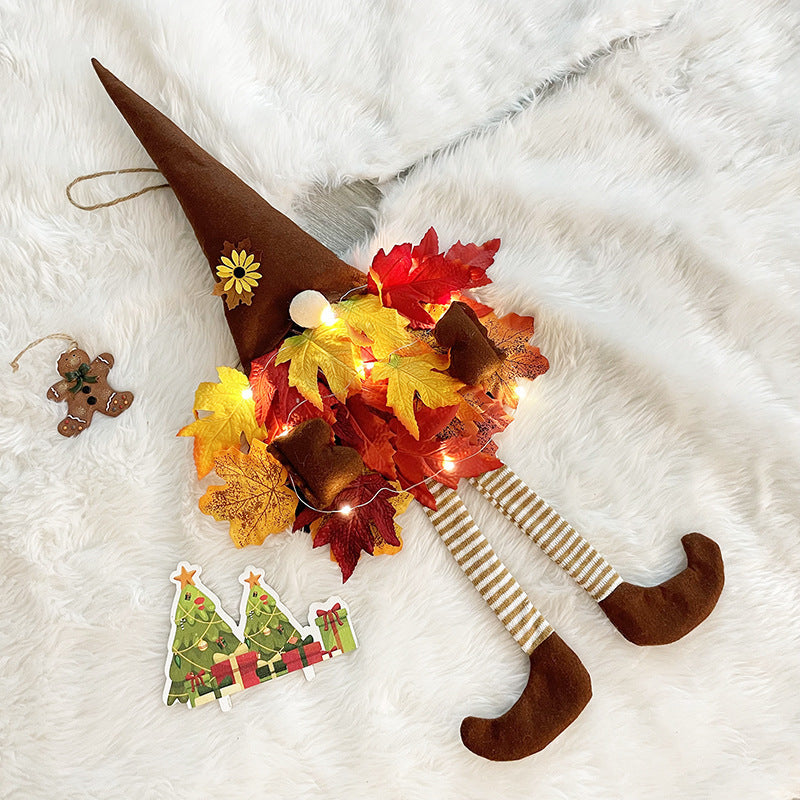 Harvest Festival Thanksgiving Decoration Supplies Faceless Elderly Pendant