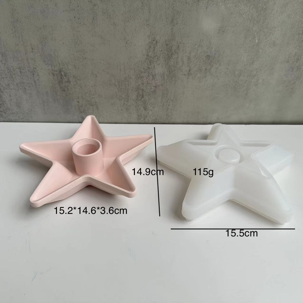Diamond Star Eyes Hexagonal Candle Silicone Mold Candle Holder Plaster Drop Glue