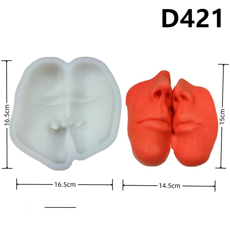 New Human Head Silicone Candle Mould