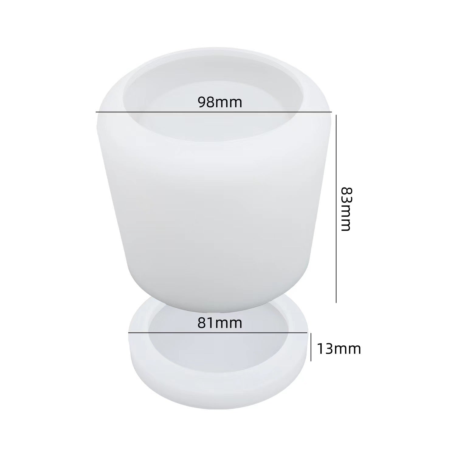 Trapezoidal Candle Cup Silicone Mold