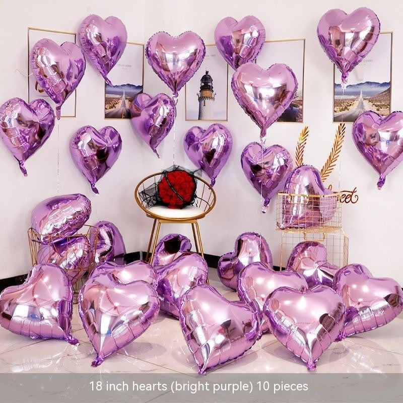 Heart-shaped Aluminum Balloon 520 Wedding Room Decoration Birthday Party, Balloons, Heart Balloons, valentines day, shop valentine's day deals, valentines, valentine's day gifts, valentine day, valentines day gifts, valentines day decor, Decognomes,  valentine decoration, valentines day decoratio, valentine decor, valentines decor, valentines decorations