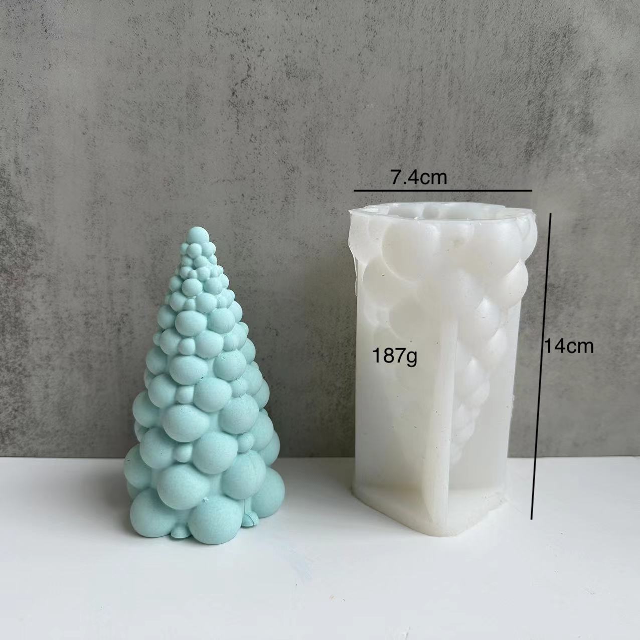 Christmas Tree Candle Silicone Mold
