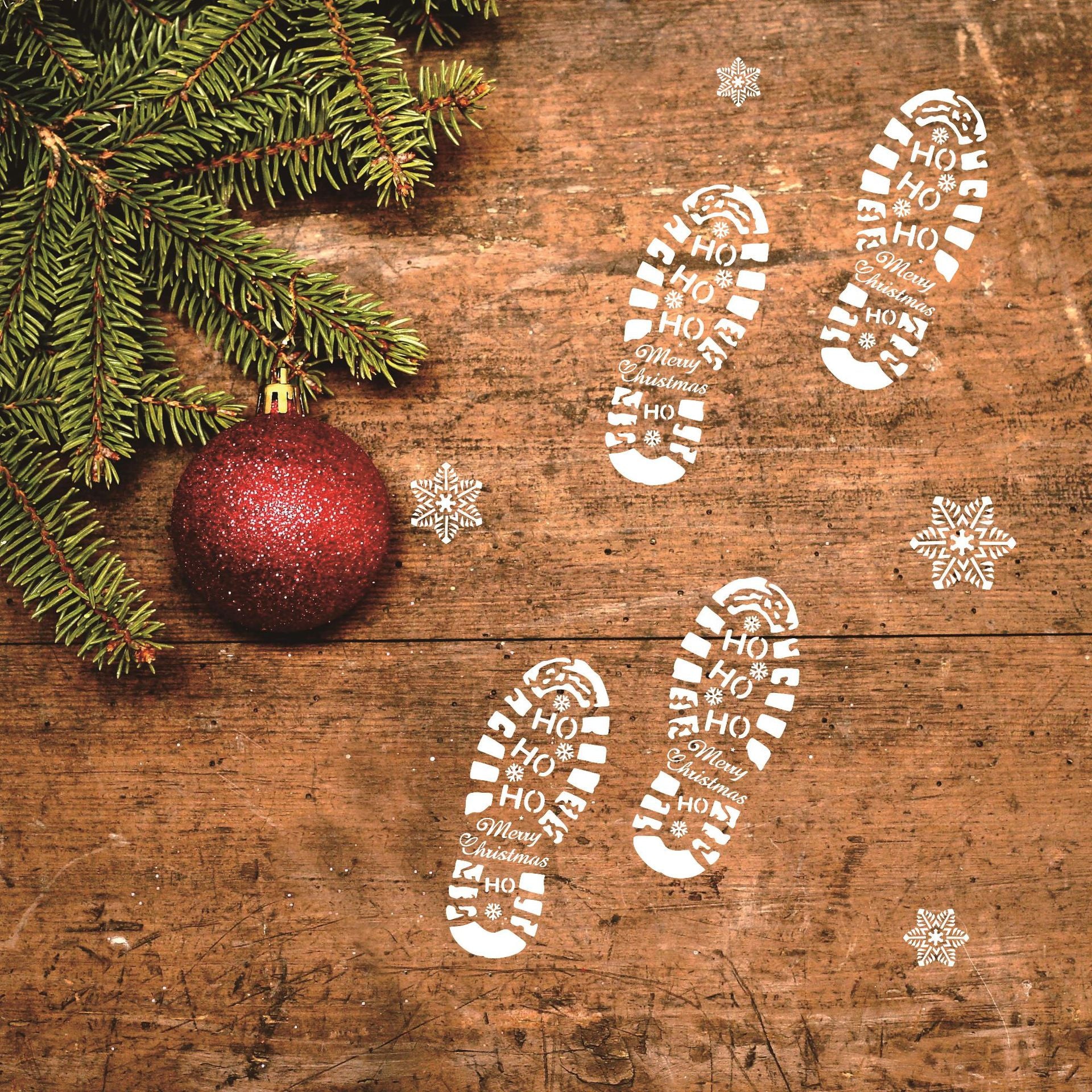 Christmas Footprints Hollow Out Template Ruler