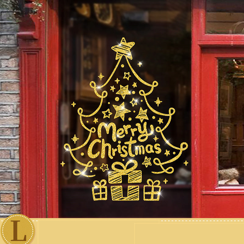 Christmas Decorations Scene Decoration Christmas Window Door Sticker