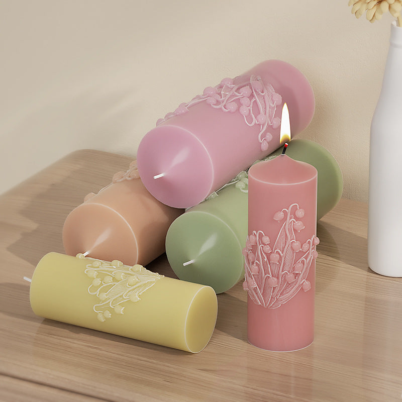 Lily Cylindrical Decoration Silicone Candle Molds, Silicone candle molds, Christmas tree candle molds, Halloween pumpkin candle molds, Easter egg candle molds, Animal candle molds, Sea creature candle molds, Fruit candle molds, Geometric candle molds, Abstract candle molds, DIY candle making molds, Holidays Silicone candle molds and Halloween Silicone candle molds, Christmas Silicone candle molds
