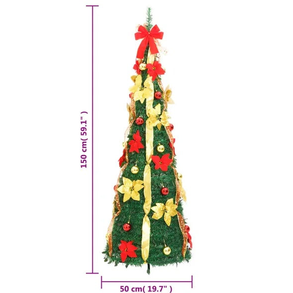 Artificial Christmas Tree Pop-up  LEDs Green 59.1, Christmas decorations, Christmas lights, Christmas tree ornaments, Christmas wreaths, Christmas garlands, Christmas stockings, Christmas tree toppers, Christmas village sets, Christmas figurines, Christmas table decorations, Christmas centerpieces, Christmas tree skirts, Christmas tree stands, Christmas yard decorations, Christmas outdoor lights, Christmas inflatables, Christmas